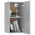 vidaXL | Stenová TV skriňa | 2 pcs Betónovo sivá 30.5 x 30 x 60 cm