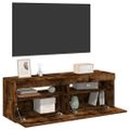 vidaXL TV skrinky 2 ks s LED, tmavý dub 60x35x40 cm
