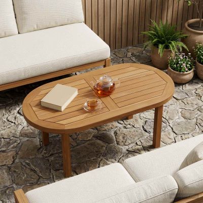 vidaXL Vrchná doska 80 x 40 x 2,5 cm Oválny Husté teakové drevo