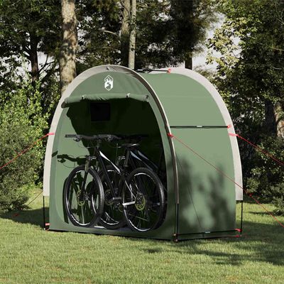 vidaXL Stan na uskladnenie bicyklov Zelená 210 x 90 x 174 cm