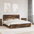 vidaXL Rám postele Dymová dub 200 x 200 cm Kompozitné drevo