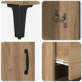 vidaXL Highboard Remeselný dub 69,5 x 34 x 180 cm Kompozitné drevo