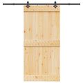 vidaXL Posuvné dvere NARVIK Prírodná a čierna 100 x 210 cm (213,5 cm)