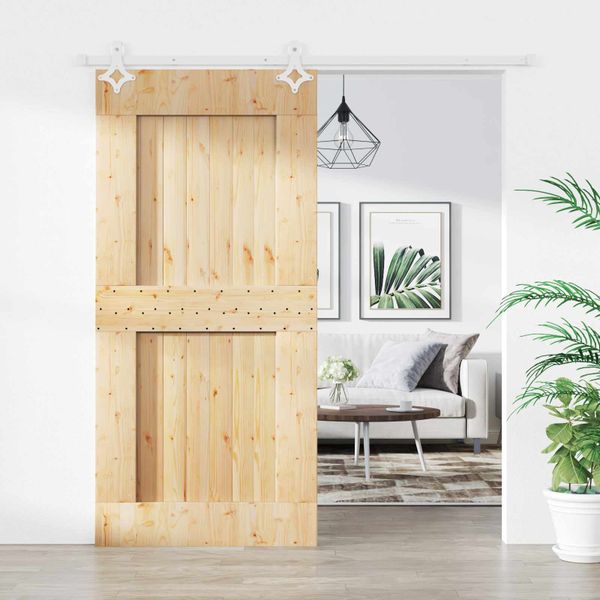 vidaXL Posuvné dvere Prírodná a biela 95 x 210 cm