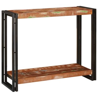 vidaXL Konzolový stôl 90 x 33 x 75 cm Masívne obnovené drevo
