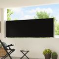vidaXL Zaťahovacia bočná markíza na terasu 100x514 cm, čierna