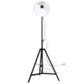 vidaXL Podlahová lampa 25 W šmuhovaná červená 61x61x90/150 cm E27
