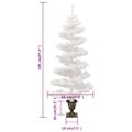vidaXL Osvetlený špirálový vianočný stromček+kvetináč, biely 120cm PVC
