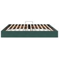 vidaXL Otomanový posteľný rám Tmavozelená 200 x 200 cm Zamat