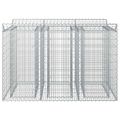vidaXL Gabiónová vyvýšená posteľ 2 ks 150 x 100 x 100 cm Strieborná