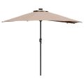 vidaXL Záhradný slnečník 294 x 150 x 223 cm Polyester a oceľ Sivohnedá
