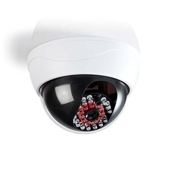 Nedis DUMCD20WT - Atrapa Bezpečnostná Kamera | Kamera s kopulovým krytom | IP44 | Biela farba