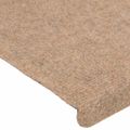 vidaXL Samolepiace nášľapy na schody 15 ks 65x24,5x3,5 cm béžové