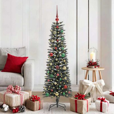 vidaXL Umelý vianočný stromček Zelená 150 cm PVC, plast a oceľ