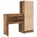 vidaXL Stôl Staré drevo 115,5 x 40 x 127 cm 2 ks