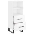 vidaXL Komoda lesklá biela 34,5x34x90 cm spracované drevo