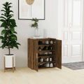 vidaXL Botník dymový dub 60x35x70 cm spracované drevo