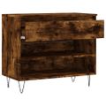 vidaXL Botník dymový dub 70x36x60 cm spracované drevo