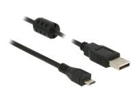 Kábel USB - USB (M) do Micro USB typ B (M) - USB 2.0 - 1 m - čierna