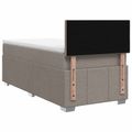 vidaXL Posteľ boxspring s matracom Sivohnedá 100 x 200 cm Látka