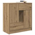 vidaXL Komoda so zásuvkami a dvierkami, dub artisan 70,5x34x74,5 cm