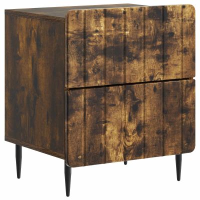 vidaXL Nočný stolík Dymový dub 43 x 34,5 x 49,5 cm Kompozitné drevo