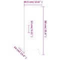 vidaXL Komoda biela 34,5x34x90 cm spracované drevo