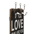 vidaXL Nástenný vešiak na kabáty so 6 háčikmi 120x40 cm LOVE LIVE