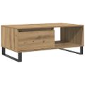 vidaXL Konferenčný stolík dub artisan 90x50x36,5 cm kompozitné drevo