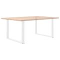 vidaXL Nohy k jedálenskému stolu v tvare U, 2 ks, biele, 100 x (72-73) cm, oceľové