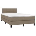 vidaXL Boxspring posteľ s matracom sivohnedý 120x200 cm látka
