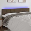 vidaXL Čelo postele s LED sivohnedé 180x5x78/88 cm látka