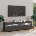 vidaXL TV skrinky 2 ks s LED svetlami sivé 75x35x40 cm