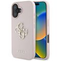 Puzdro Guess Hardcase PU Grained Big 4G a Classic Logo pre iPhone 16 6,1" Ružové