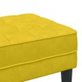vidaXL lavička s vankúšom Žltá 113 x 57 x 39 cm Zamat