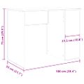 vidaXL Stôl Old Wood 100x55x75 cm Engineered Wood