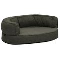 vidaXL Ergonomický matrac pre psa 60x42 cm ľanový vzhľad flís tmavošedý