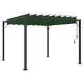 vidaXL Gazebo s lamelovou strechou 3 x 3 x 2,14 m Zelená
