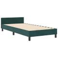 vidaXL Posteľ s pružinovým rámom Tmavozelená 100 x 200 cm Zamat