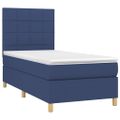 vidaXL Boxspring posteľ s matracom modrá 100x200 cm látka