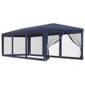 vidaXL Párty stan s 8 sieťkovanými bočnými stenami modrý 3x9 m HDPE