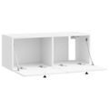 vidaXL Nástenná TV skrinka Biela s vysokým leskom 78,5 x 31 x 30 cm