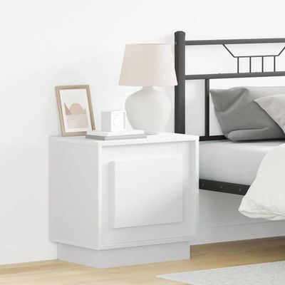 vidaXL Nočný stolík Biela 44 x 34,5 x 45 cm Kompozitné drevo