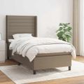 vidaXL Boxspring posteľ s matracom sivohnedý 100x200 cm látka