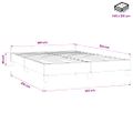 vidaXL Posteľný rám boxsping bez matracom tmavomodrý 140x210 cm zamat