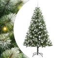 vidaXL Umelý vianočný stromček s umelým snehom 300 LED Teplá biela