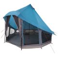 vidaXL Tipi stan so strechou s úložiskom Modrá 404 x 370 x 270 cm taft