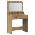 vidaXL Toaletný stolík Remeselný dub 79 x 41 x 135 cm Kompozitné drevo