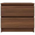 vidaXL Nočný stolík hnedý dub 50x39x43,5 cm spracované drevo