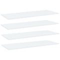 vidaXL Prídavné police 4 ks, biele 100x40x1,5 cm, kompozitné drevo